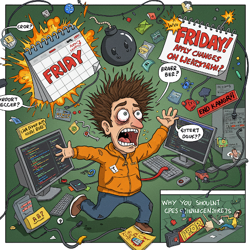 Por qué no debes aplicar cambios los viernes (ni justo antes de vacaciones, ni al terminar la jornada)