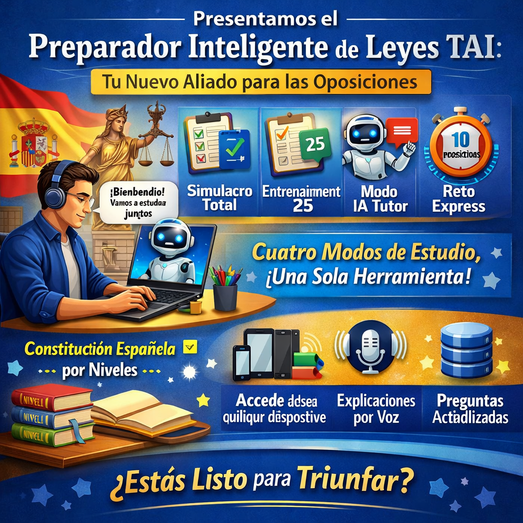 Presentamos el Preparador Inteligente de Leyes TAI: Tu Nuevo Aliado para las Oposiciones