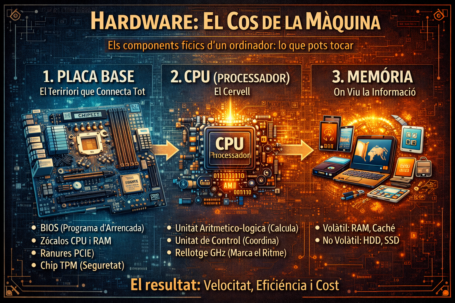 Hardware: El Cos de la Màquina. Guia Completa dels Components que Fan Viu el Teu Ordinador